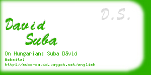 david suba business card